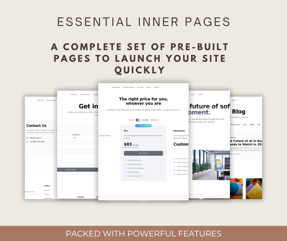 Main preview for Newy - Premium Next.js & Tailwind CSS SaaS Template